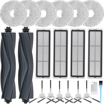 222077 - AiLomey Aksesorë për Dreame L10s Ultra/ L10s Pro/ L10 Ultra/ L10s Pro Gen2, pjesë këmbimi për Xiaomi X20+/ X10 Plus, 2 furça kryesore, 4 filtra HEPA, 6 lecka pastrimi, 6 furça anësore