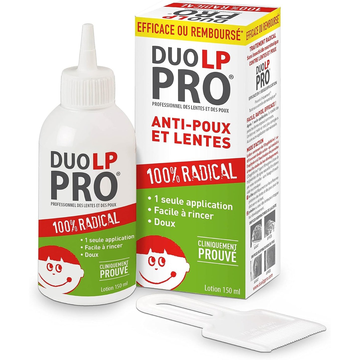 317454 - DUO LP PRO Locion Kundër Morrave dhe Thithjeve, losion 100% efektiv, 150 ml, përfshin krehër kundër morrave me dhëmbë të hollë, tolerancë e lartë dhe pa insekticide, për fëmijë nga 6 muajsh