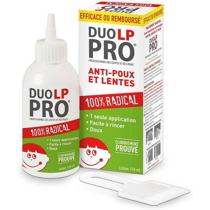 317456 - DUO LP PRO Locion Kundër Morrave dhe Thithjeve, losion 100% efektiv, 150 ml, përfshin krehër kundër morrave me dhëmbë të hollë, tolerancë e lartë dhe pa insekticide, për fëmijë nga 6 muajsh
