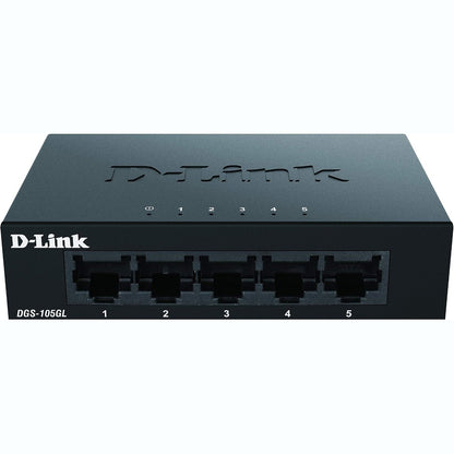 274011 - D-LINK DGS-105GL Ndërprerës Gigabit i Pamenaxhuar me 5 Porta, pa prizë, me rrota metalike, për desktop, plug-and-play, QoS, 802.3az EEE, i zi