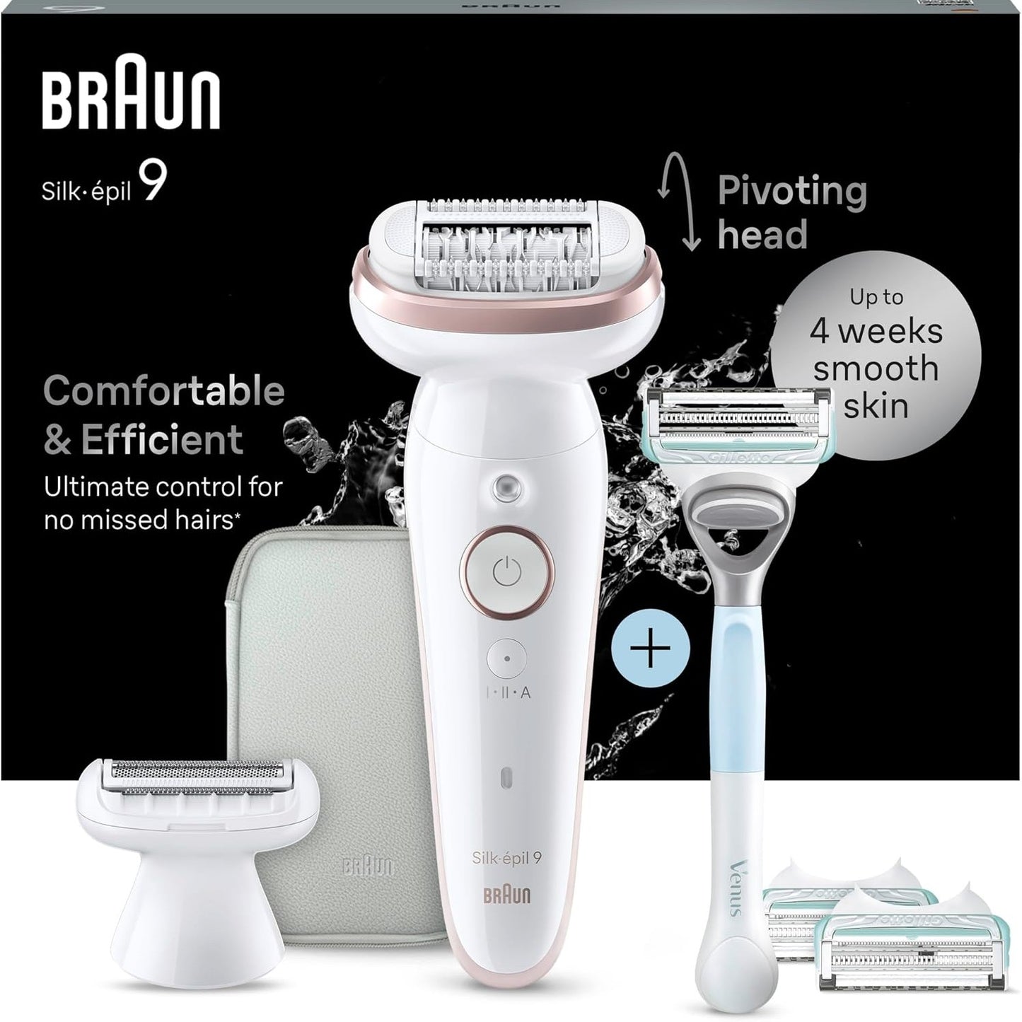 320862 - BRAUN DEPILATOR ELEKTRIK FEMRA SILK EPIL 9, 9-130, Kuarc i Bardhë dhe Rozë