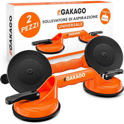 288870 - Gota thithëse Gakago (pako me 2), Doreza ergonomike, Kapacitet 120 kg për pllakave dhe xhamit