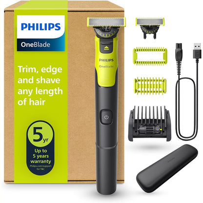274964 - PHILIPS OneBlade 360 Fytyrë & Body Makinë Elektrike për Shkurtimin e Mjekrës, Rrojtore dhe Pastrues Trupi me Teknologji 360, Pajisje Shkurtimi 5-në-1 e Rregullueshme, 1 Kit Trupi, Çantë Udhëtimi, QP4631/65