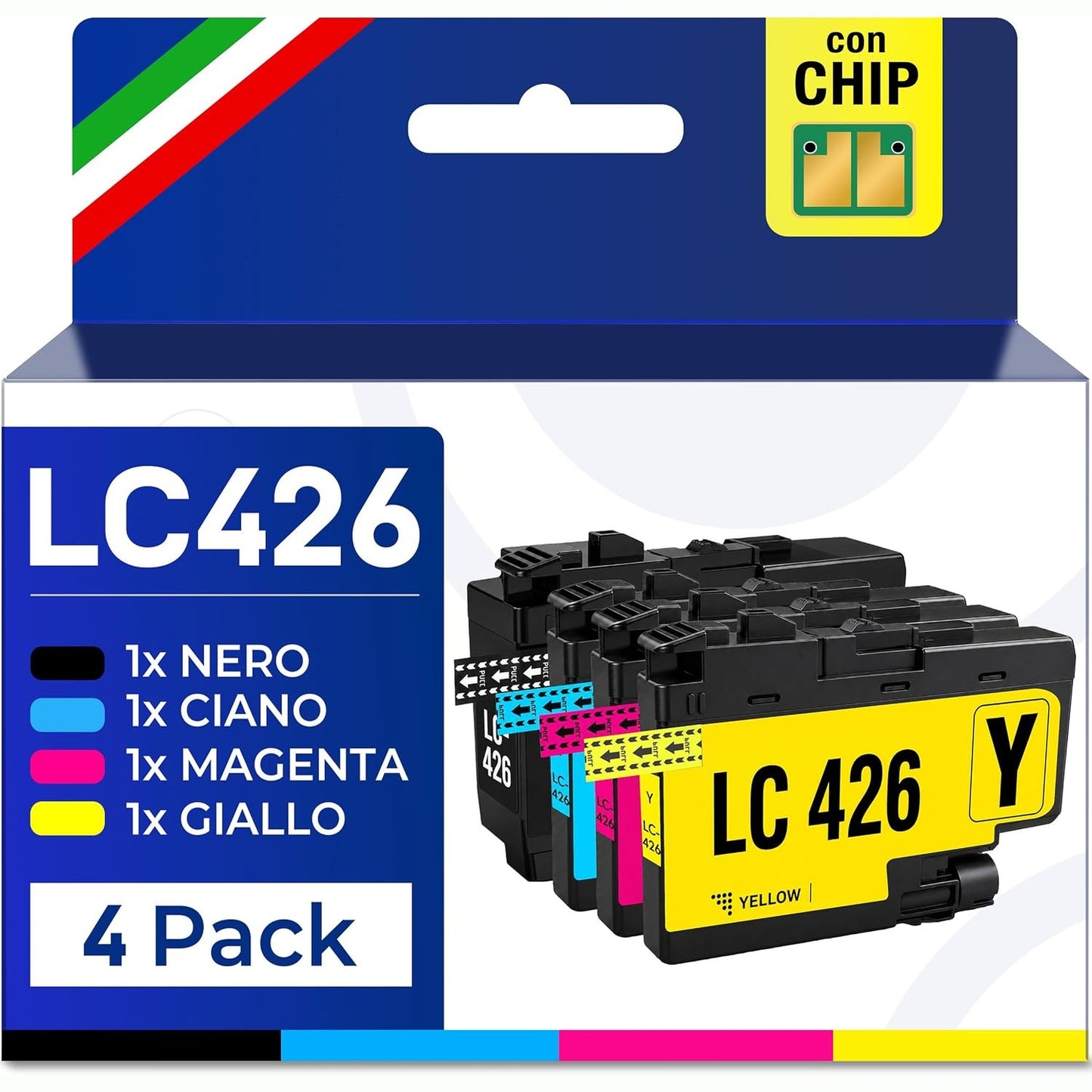 266938 - SUPPLY GUY Kartusha për printerë LC426 të pajtueshëm me Brother LC-426 LC426XL LC426VAL, pako me 4
