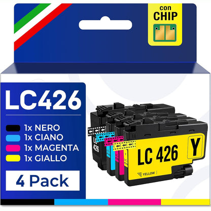 266938 - SUPPLY GUY Kartusha për printerë LC426 të pajtueshëm me Brother LC-426 LC426XL LC426VAL, pako me 4