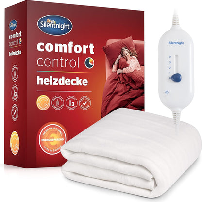 261420 - SILENTNIGHT Batanije e Ngrohtë Comfort Control 140x150cm, 3 Cilësime Nxehtësie, Ngrohje Ultra e Shpejtë, Lahet në Lavatrice
