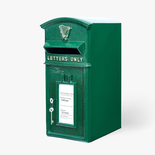 239236 - ACL - Kuti postare irlandeze jeshile - me kyç - Kuti postare e montuar në mur/shtyllë - e fortë prej gize