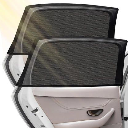 289107 - TENDË DIELLIT për makinë për foshnje, Pako me 2 tendë dielli universale për makinën për xhamat anësorë të fëmijëve, me mbrojtje nga rrezet UV, I përshtatet 99% të të gjitha automjeteve