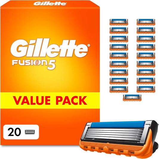 311095 - GILLETTE Briskë Fusion me 5 Tehe, 20 Fishekë për Mjekër për Burra