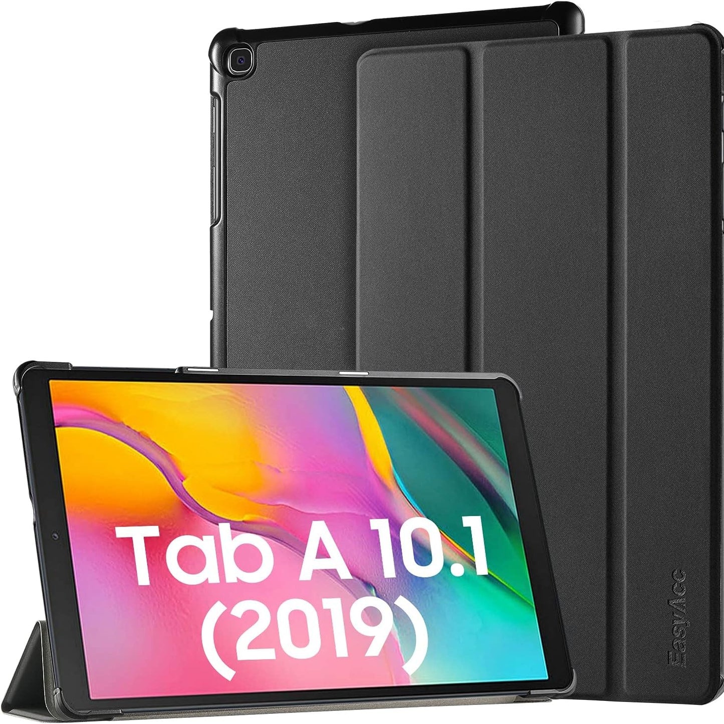 269231 - EASYACC Mbrojtëse për Samsung Galaxy Tab A 10.1 2019 T510 T515 - Ultra e hollë, mbrojtëse prej lëkure PU me funksion mbështetëse