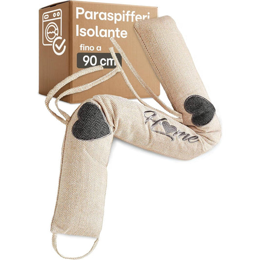 138312 - SPRAKNU Parandalues Ajri 90cm për Dera dhe Dritare, Material i Fortë, i Larëshëm, Kursyes Energjie, Ngjyrë Bezhë