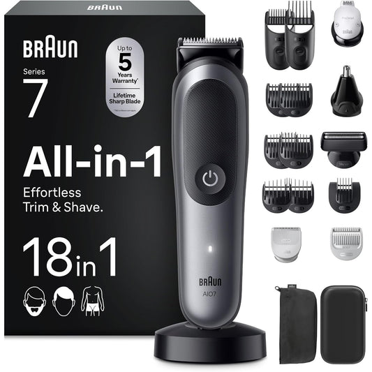 302722 - BRAUN Makinë prerëse Multigroom All-in-One Series 7, 18-në-1, AIO7585