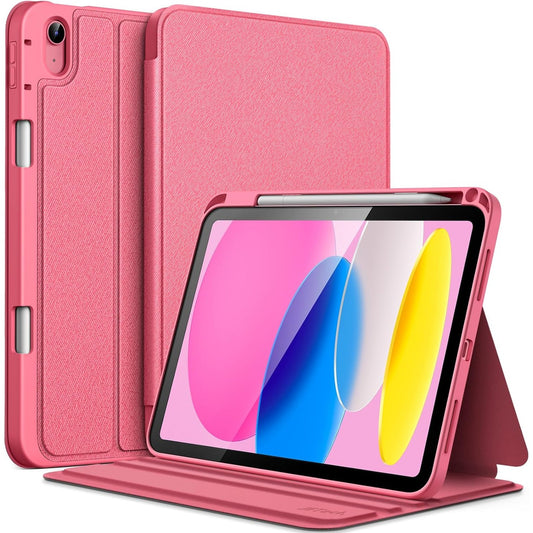 189848 - JETech Mbështjellëse për iPad (A16) Gjenerata e 11-të/10-të (2025/2022) me Mbajtëse Stilolapsi, e Hollë, me Folio, Mbulesë Mbrojtëse Tableti, Shikim në Shumë Kënde, Rozë