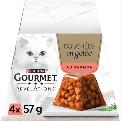 258448 - GOURMET Revelations | Mace | Kafshata me Jelly | Me Salmon | 4 x 57g