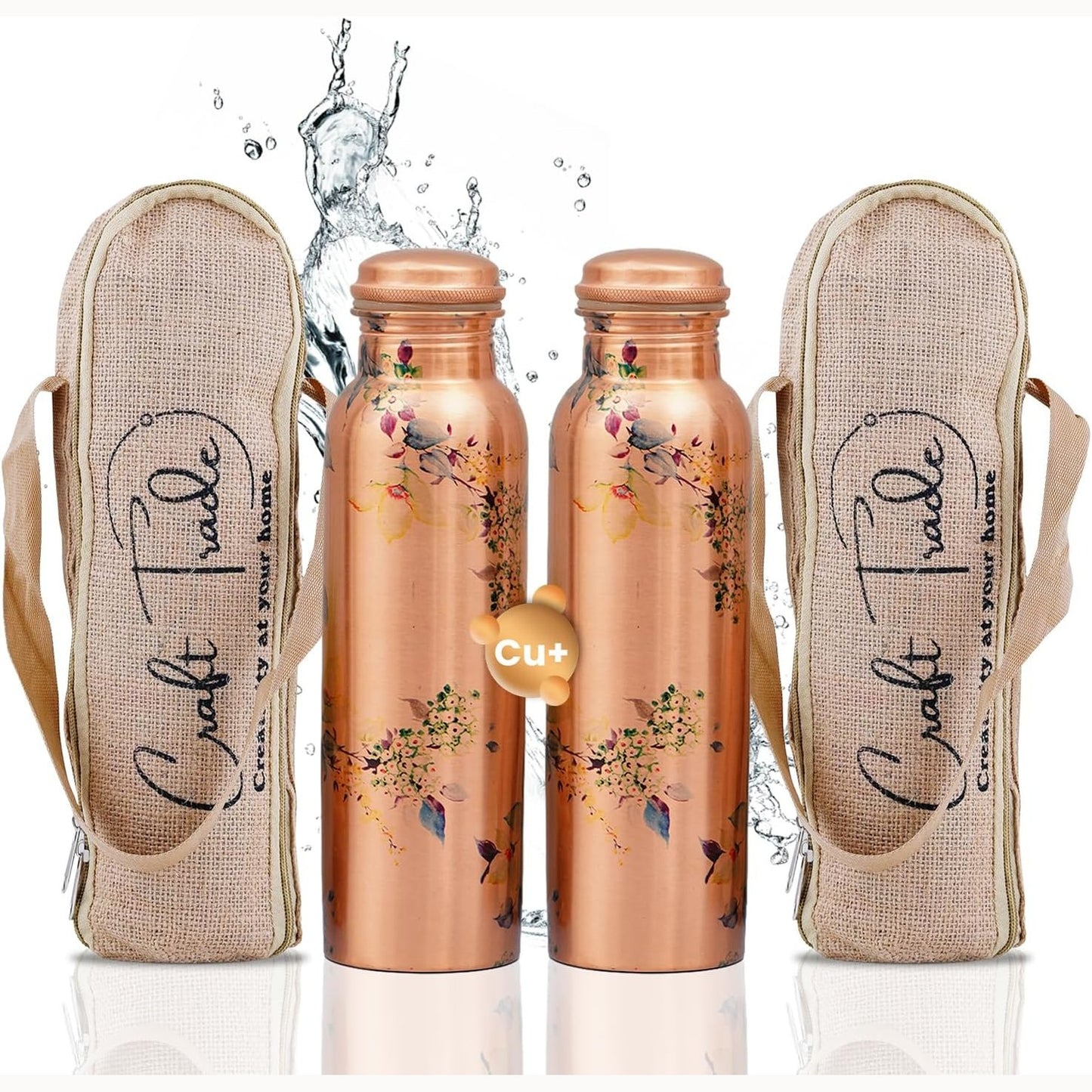 213333 - CRAFT TRADE Shishe Uji prej Bakri, 34oz/1000ml, e Papërshkueshme nga Hidhet