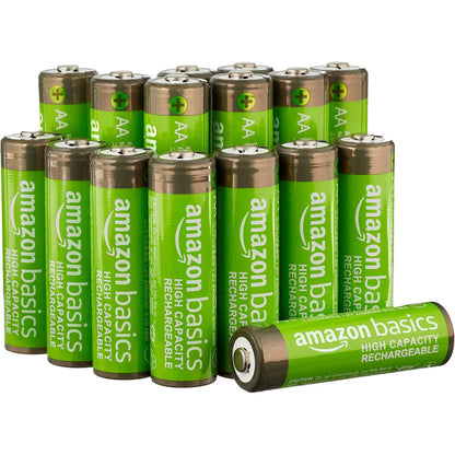 266751 - AMAZON BASICS Pako me 16 bateri AA NiMH, kapacitet 2400 mAh, 1.2 V, rikarikueshme 400 herë, të parakarikuara