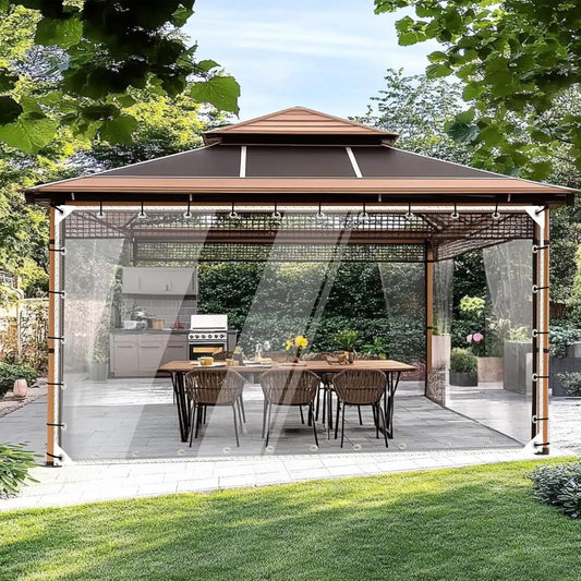 260199 - BEGRIT Tenda transparente 2.5m x 3m me vrima, PVC 430gsm rezistente ndaj ujit, Tenda transparente, Mbulesë shiu për ballkon, Nuk kërkon shpim, Mbrojtëse nga era