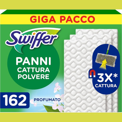289736 - SWIFFER Peceta për mbledhjen e pluhurit, 162 peceta, Paketa Mega e Parfumit Ambi Pur