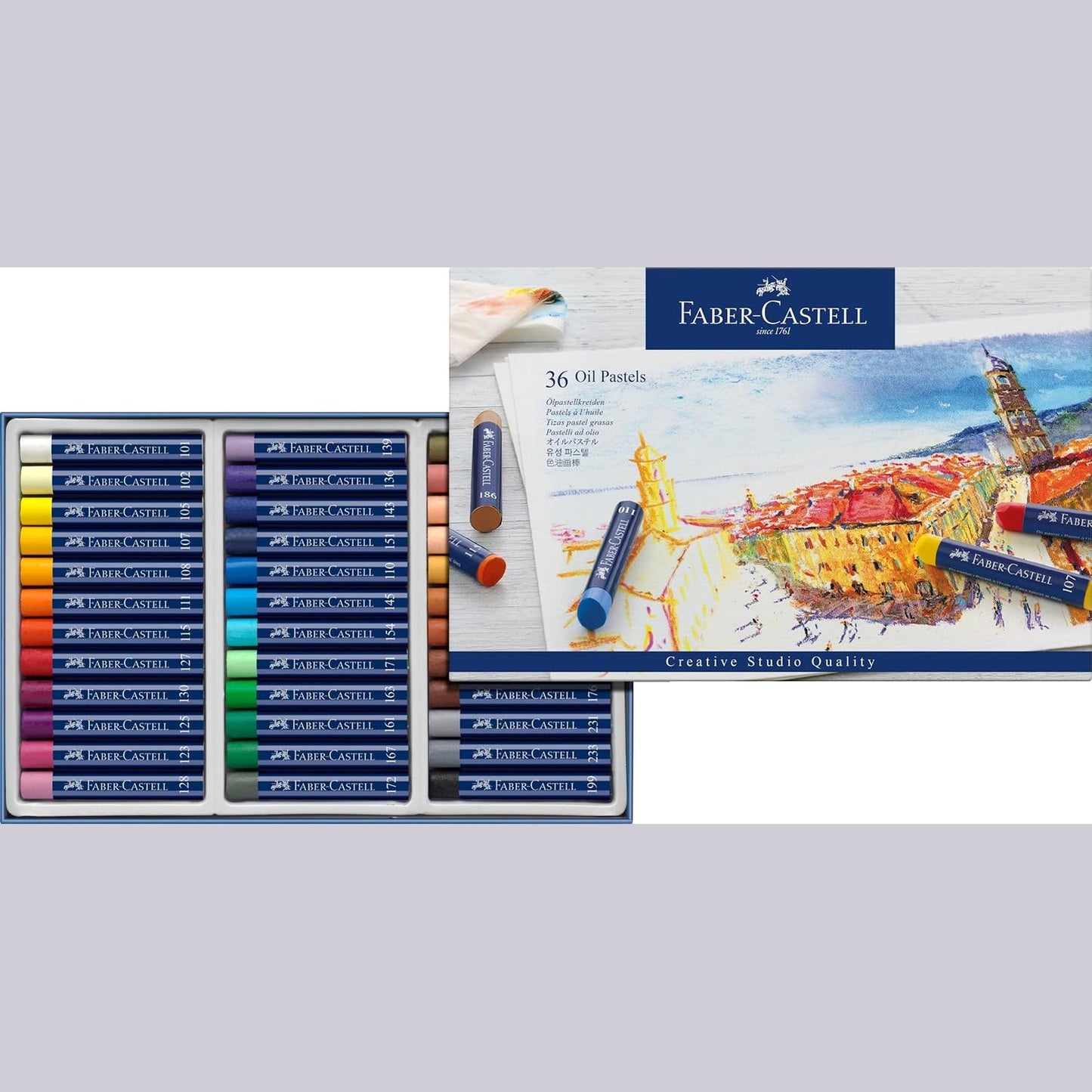 273729 - FABER-CASTELL 127036 - Pastel vaji të përhershëm me cilësi studioje, kuti me 36 copë