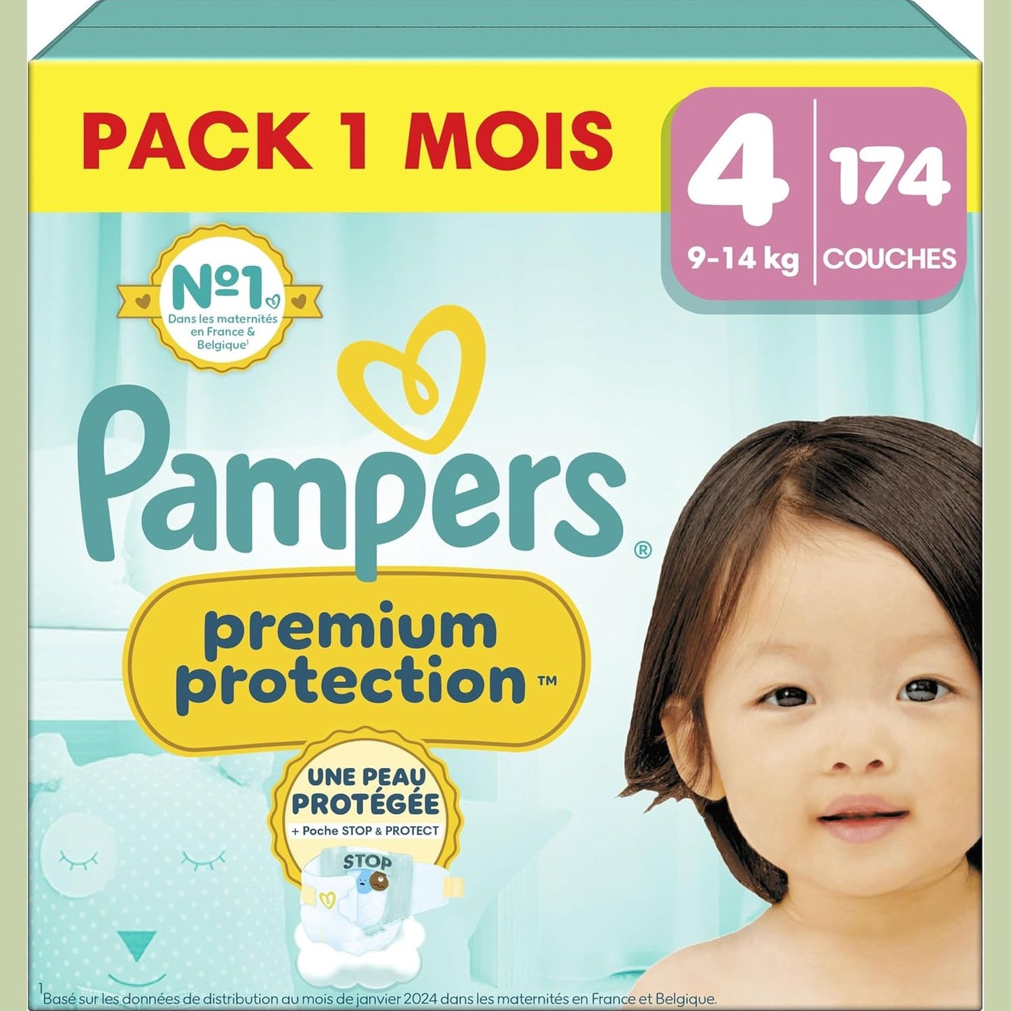 292568 - PAMPERS Premium Protection Madhësia 4, 174 pelena, 9 kg-14 kg