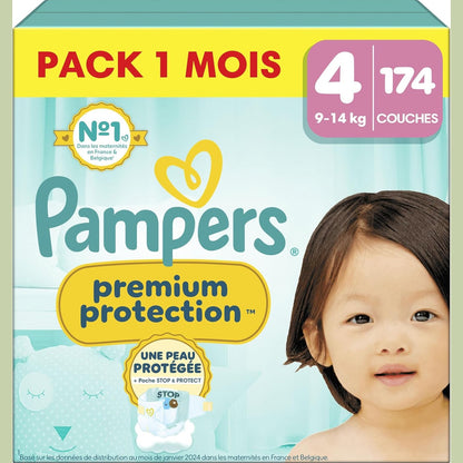292568 - PAMPERS Premium Protection Madhësia 4, 174 pelena, 9 kg-14 kg