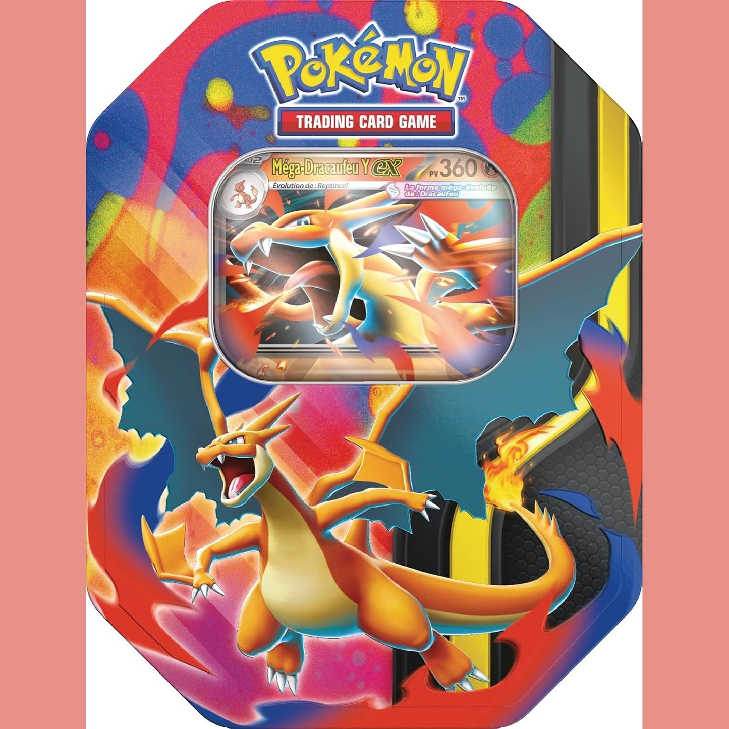 293403 - POKÉMON: Mega Charizard Y-ex Box, 4 pako përforcuese, 1 kartë promocionale me fletë metalike