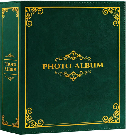 246707 - LANPN - Album fotografik tradicional, 10 x 15 cm, format i madh, album me mbështjellës plastik, 1000 foto horizontale, vertikale, jeshile
