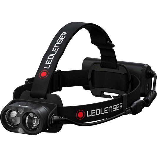 213040 - LEDLENSER Llambë koke LED, 3500 lumen, bateri litium e rikarikueshme, IP67, distancë rrezeje 300 m.