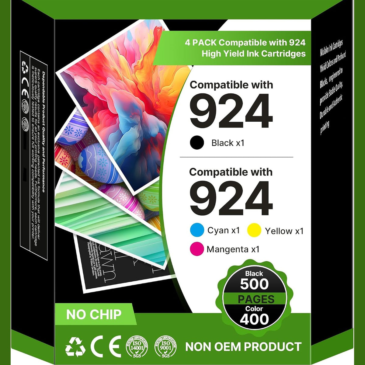 309671 - ZËVENDËSIM I FISHEKËVE TË BOJËS 924 PËR HP OFFICEJET PRO 8120E/8122E/8124E/8125E/8132E/8134E/8135E/8130E/8138E/8139E PRINTERË FOTOGRAFIKË ME BOJË | PRINTIM, FOTOKOPJIM DHE SKANIM (ME ÇIP)