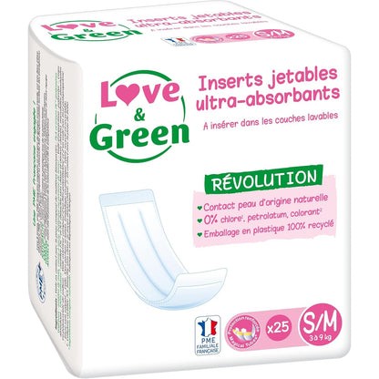 298605 - SHTESA LOVE & GREEN për pelena prej cope, madhësia S/M, për përdorim në shtëpi