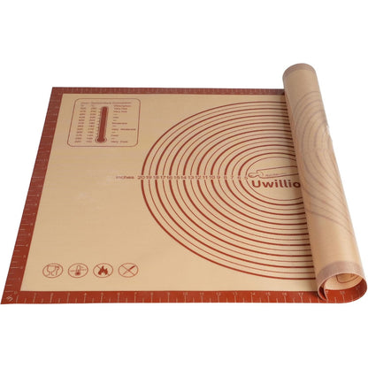 215223 - UWILLION Tapet Pjekjeje prej Silikoni 90 x 60 cm, Tapet Pune me Matje për Fondant, Pica, Bukë
