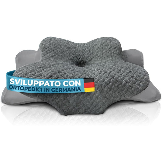 153333 - GLÜCKSTOFF - Jastëk Qafë Ortopedik dhe Ergonomik për të Gjitha Llojet e Gjumit, me Shkumë Memorie, Anti-Gërhime, Ndihmon Posturën