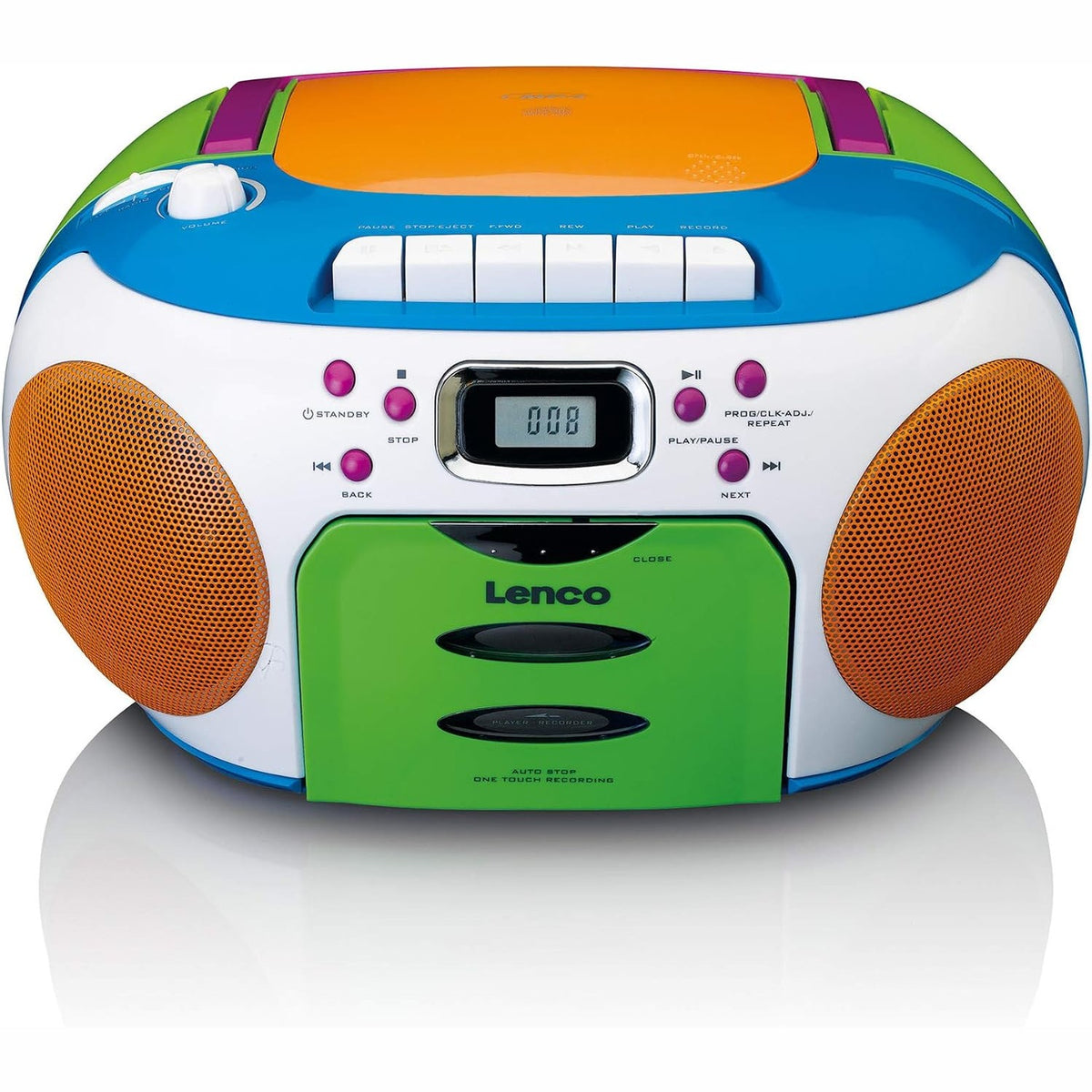 299177 - LENCO SCD-971, CD Player, Radio CD Player, Portativ, CD Player - Radio për Fëmijë, Radio Kasetofon me CD, Prizë Kufjesh, Memorie Pistash, Ngjyra: Shumëngjyrëshe
