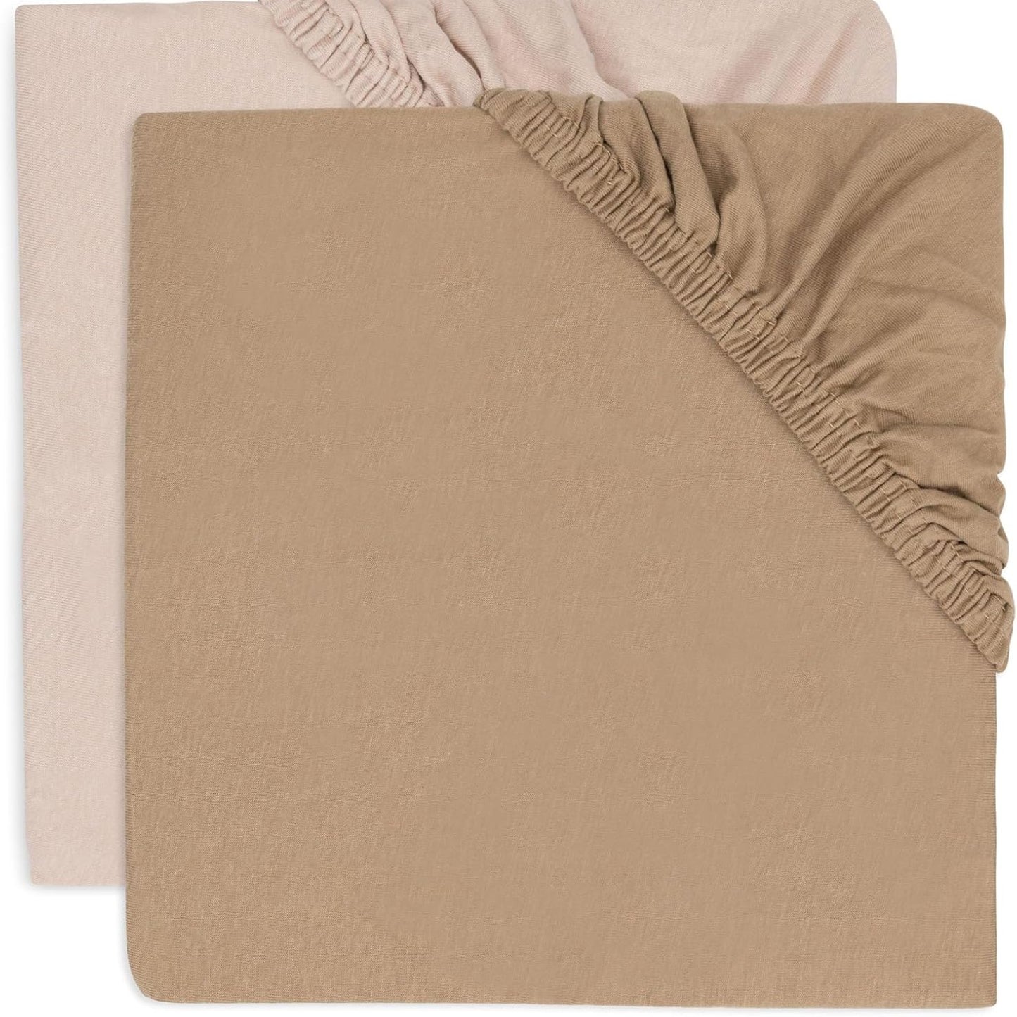 248150 - JOLLEIN Set me 2 çarçafë me 2 shtresa të ngushta prej xhersi për djep, 40/50 x 80/90 cm, 100% Pambuk, I çertifikuar Oeko-TEX