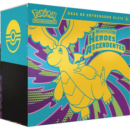 292615 - POKÉMON Mega Evolution-Rising Heroes Elite Trainer Box, 1 Kartë Promocionale Arti e Zgjeruar, 9 Paketa Përforcuese, Aksesorë Premium