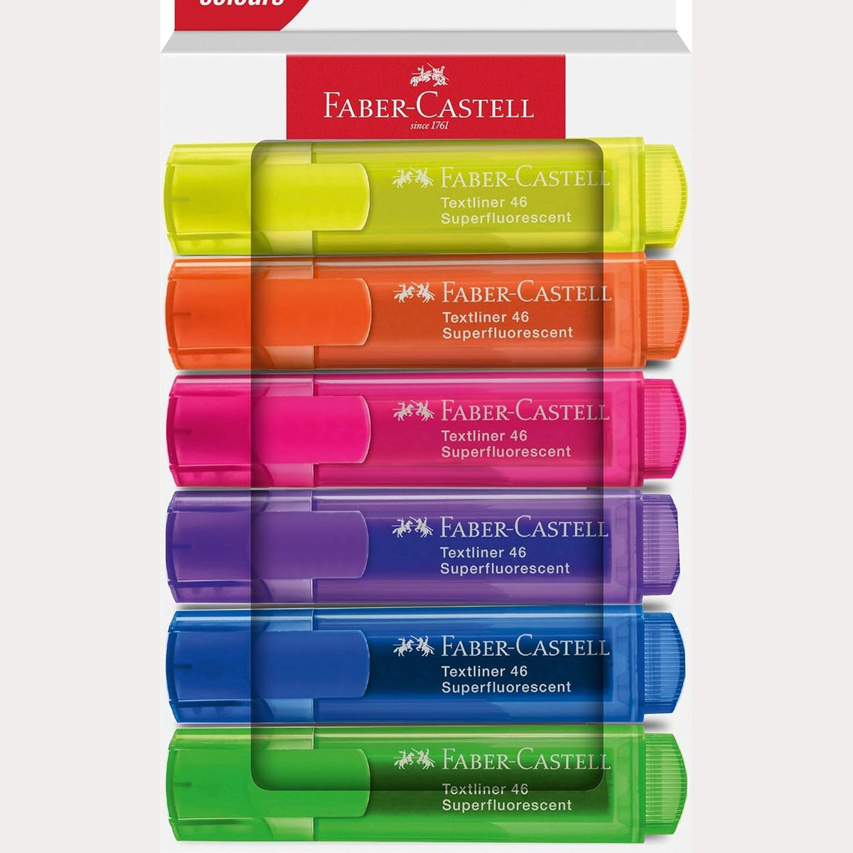 310677 - FABER-CASTELL - Set Shënuesish Neoni, 6 Shënues
