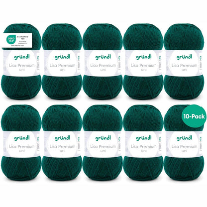 215308 - GRÜNDL lesh për thurje, 100% poliakrilik, 10 topa 50 g / 133 m, madhësia e gjilpërës 3.5-4.5