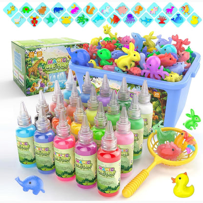 223479 - HOT BEE Elf Magjik Uji me 20 Ngjyra - Set 3D Aqua Gelz, Lodër Xheli me Temë Ferme për Fëmijë