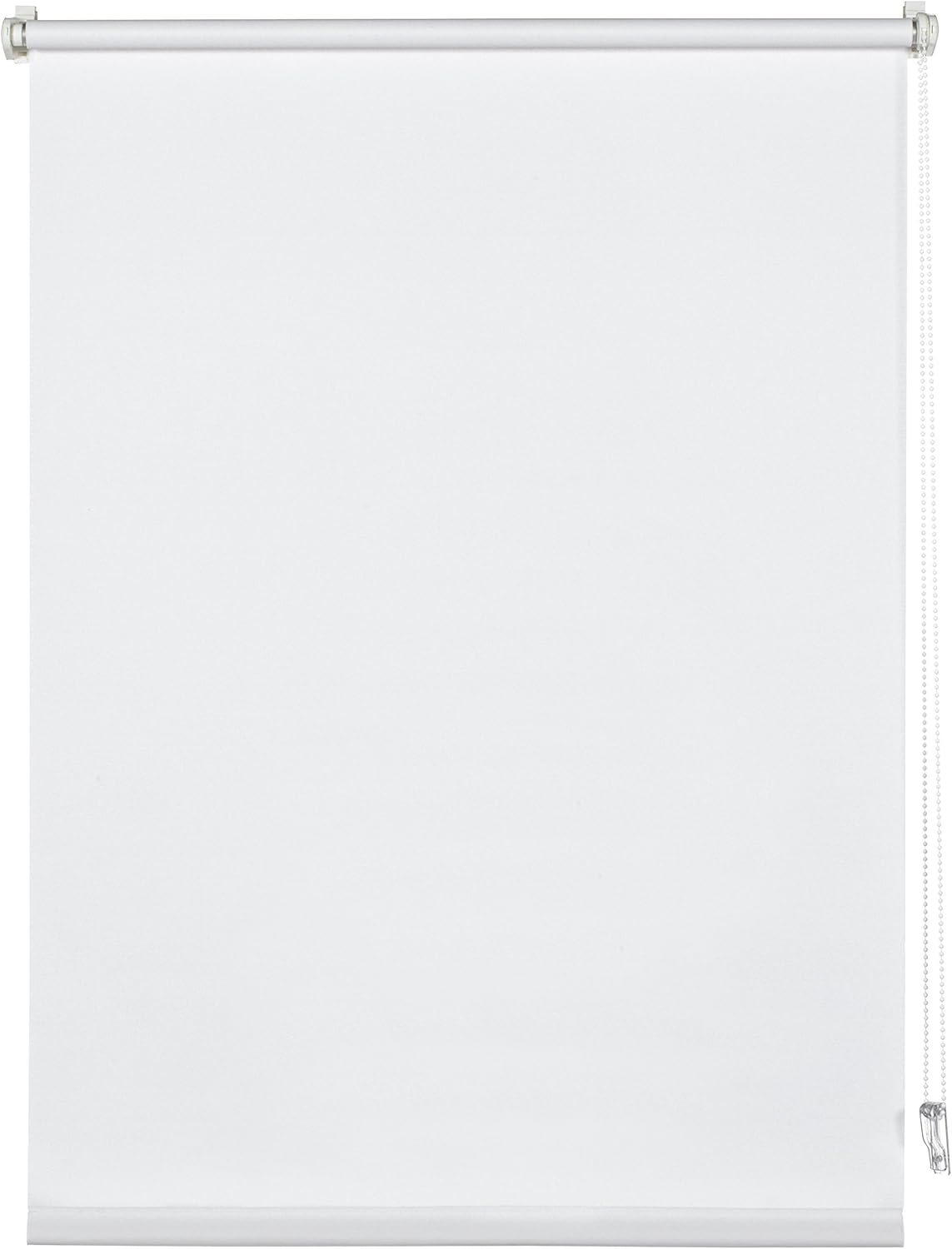257116 - DECO COMPANY Perde rul me kapëse, e bardhë e thjeshtë, 45 x 150 cm, të gjitha pjesët e montimit të përfshira