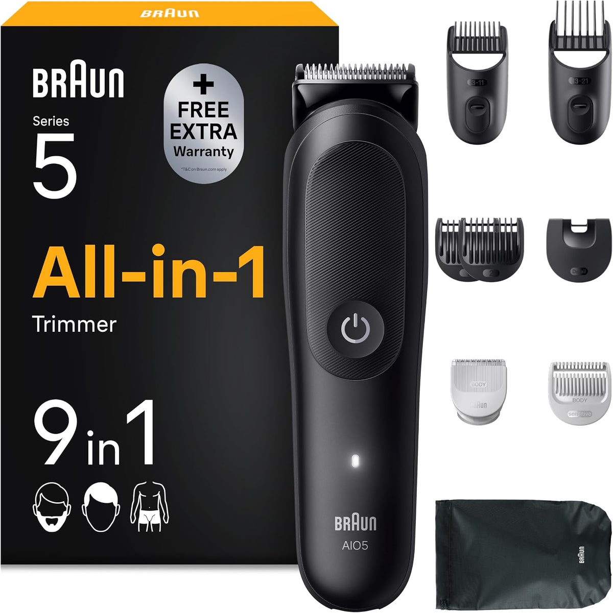 311198 - BRAUN Makinë rroje elektrike Series 5 Gjithçka-në-Një, aksesorë AIO5540 e zezë