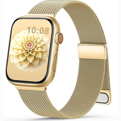 296238 - Rrip zëvendësues ore i pajtueshëm me Apple Watch, 40mm, 41mm, 42mm, 44mm, 38mm, 45mm, 46mm, 49mm, rripa magnetikë metalikë të rregullueshëm prej çeliku inox për iWatch SE, Ultra, Seritë 11, 10, 9, 8, 7, 6, 5, 4, 3, 2, 1