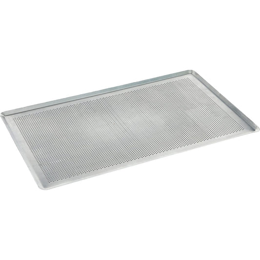 167436 - DE BUYER - Tepsi Alumini e Perforuar me Skajë të Shtypura, Madhësia 53 x 32.5 cm, Ngjyra Argjend