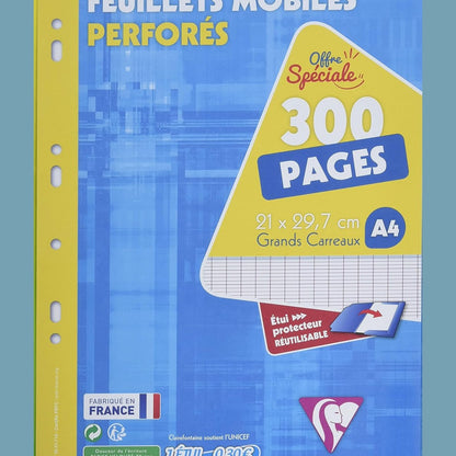 309319 - CLAIREFONTaine 17551C Kuti me fletë të shkëputura A4, 300 fletë, 90gsm.