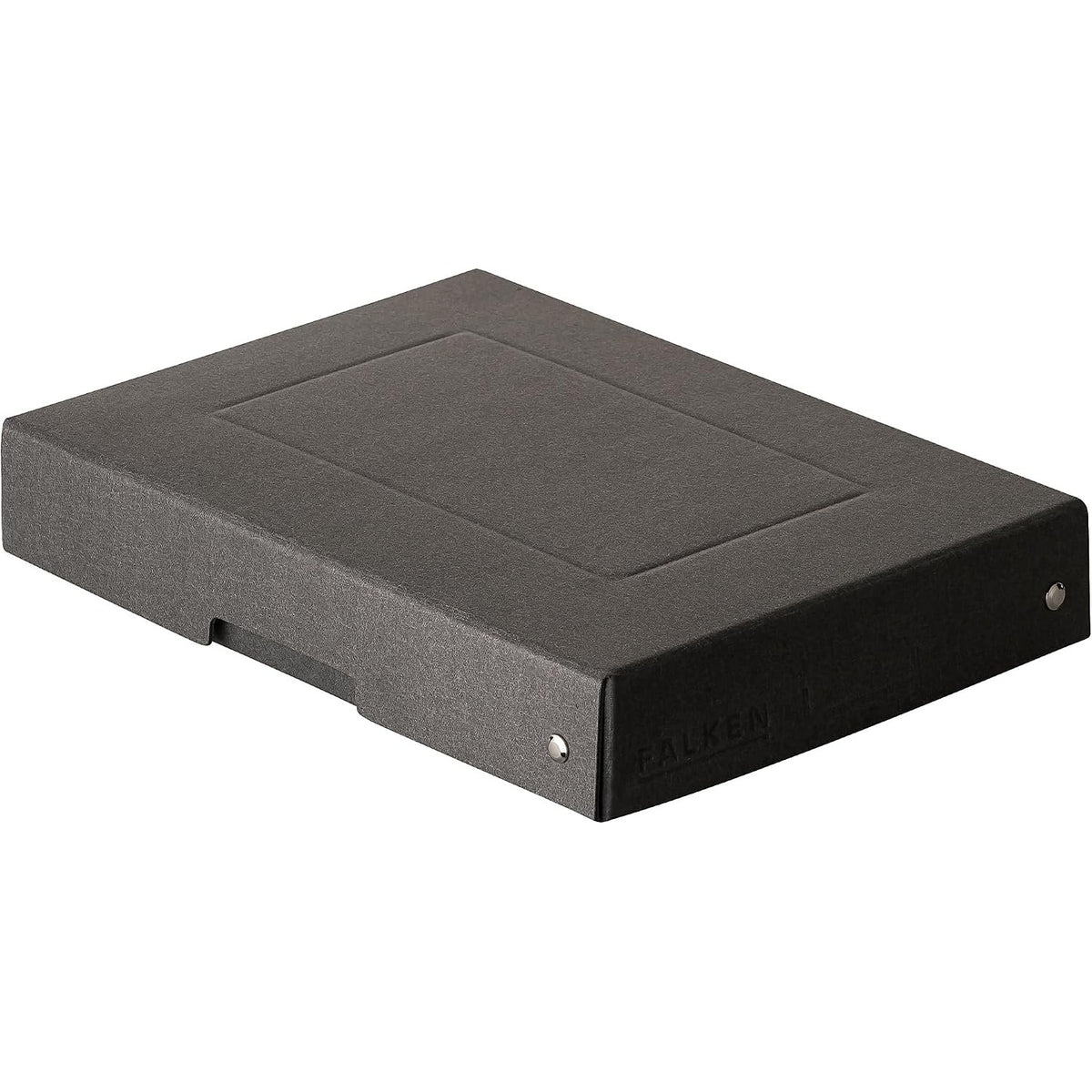 320441 - FALKEN PureBox - 1 kuti ruajtjeje me kapak, paketim dhurate, pa plastikë, madhësia A4, 100 mm e lartë, dorezë e prerë, e zezë