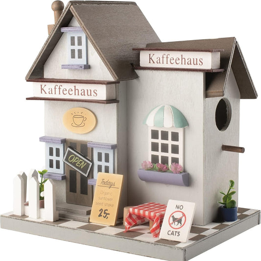 210016 - GARDIGO Shtëpi Zogjsh Birdhouse | Model Dekorativ të Bërë nga Kompensatë | Ideale për Kopsht, Tarracë ose Ballkon | Kuti Folezimi e Varur për Zogj të Vegjël