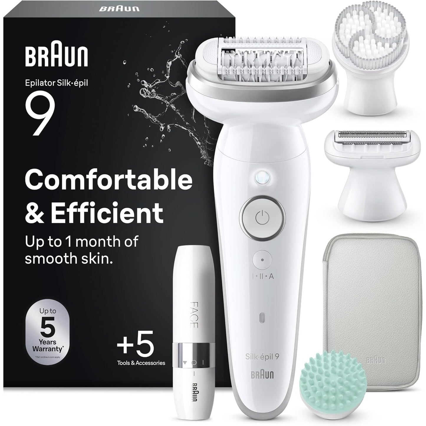 289402 - BRAUN Depilator elektrik Silk Epil 9 SkinSpa 9-381 - Për femra, argjendi
