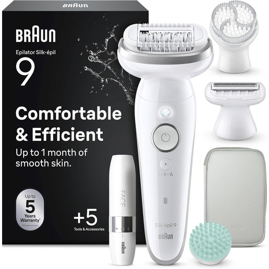 289402 - BRAUN Depilator elektrik Silk Epil 9 SkinSpa 9-381 - Për femra, argjendi