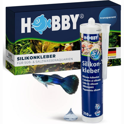 253511 - HOBBY Ngjitës Silikoni Aquaristics - Fishek 310 ml - Silikon Shumë Elastik për Akuariume - Rezistent ndaj Plakjes dhe Motit - Transparent