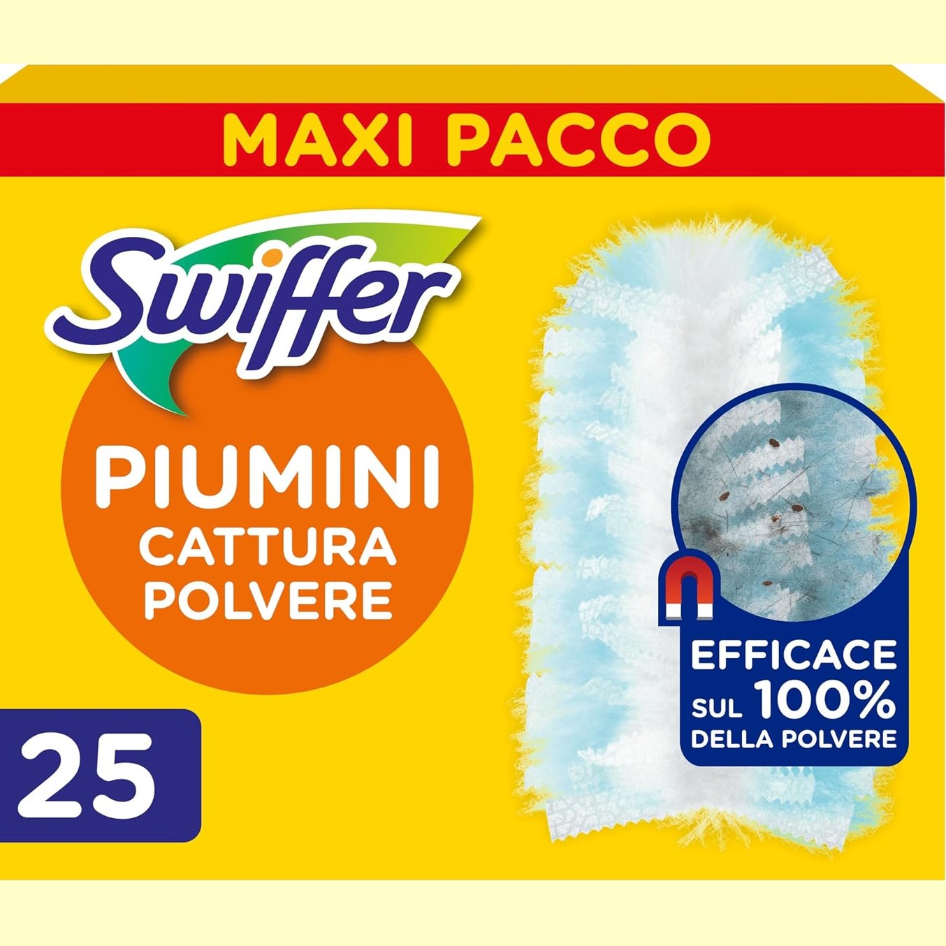 275382 - SWIFFER Pako Mbushëse për Fshesën e Pluhurit, 25 Peceta (5x5), Kap dhe Mbledh 3 herë më shumë Pluhur dhe Qime