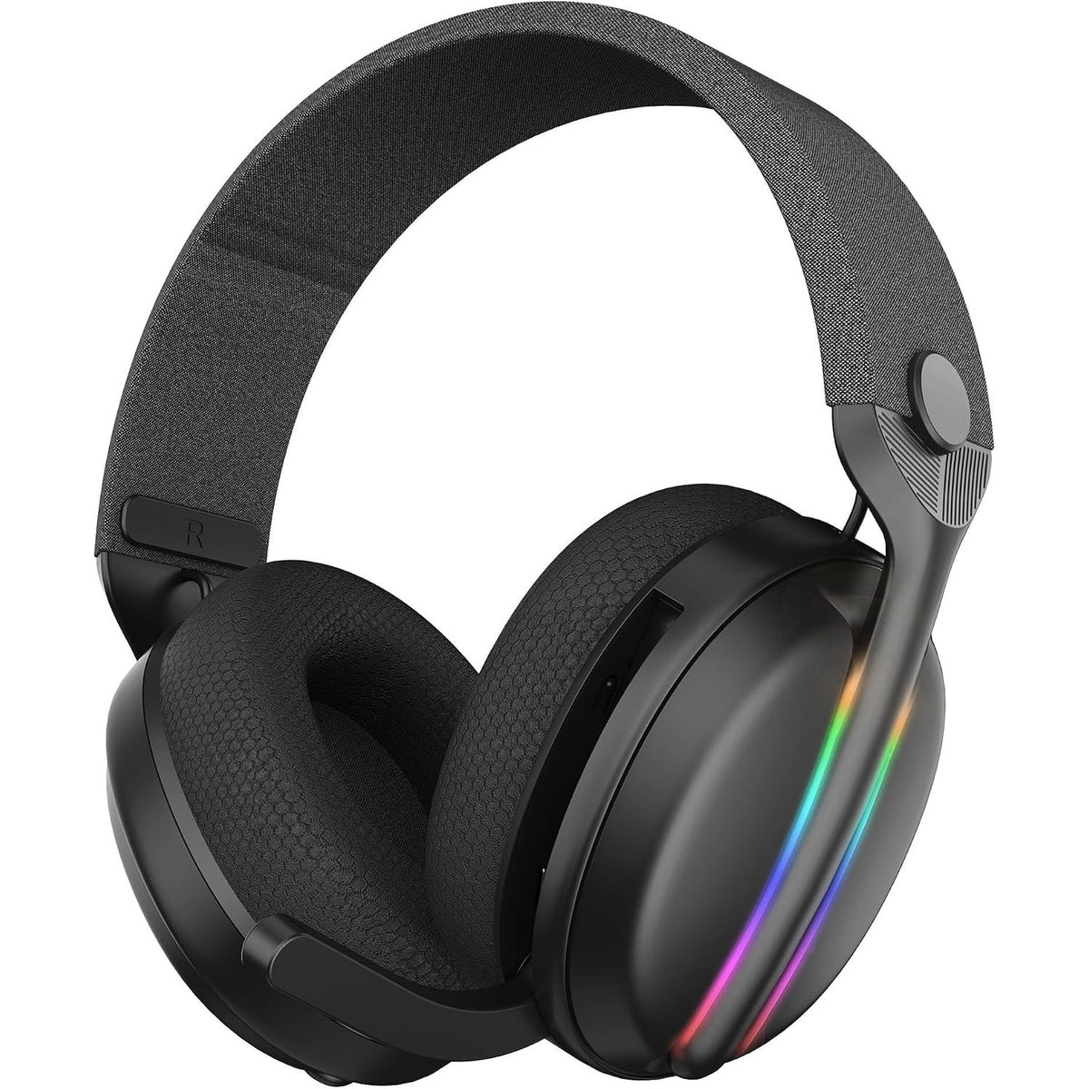 299522 - SUBSONIC Kufje për Lojëra Vektra - Kufje pa tel me LED RGB, Mikrofon të tërheqshëm, Kontrolle në kufje, Zë stereo - I pajtueshëm me PS5, Xbox, Switch 2, Switch, PC dhe Smartphone - E zezë